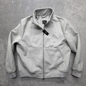 Express Jacket Mens XL Gray‎ Bomber Full Zip Lined Pockets Casual